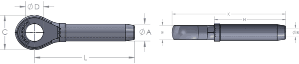 Closed Boom Pendant Swage Socket