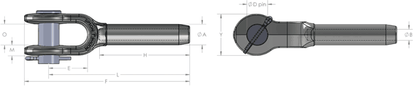 Open Boom Pendant Swage Socket Diagram