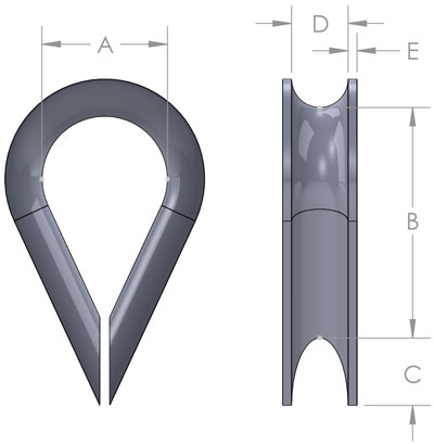 Carbon Steel Thimble Dagram