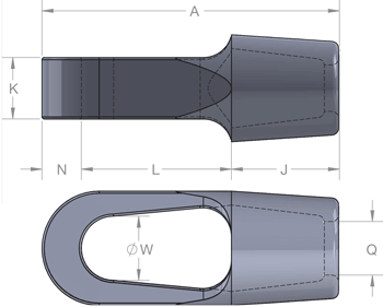 Closed Strand Spelter Socket Diagram