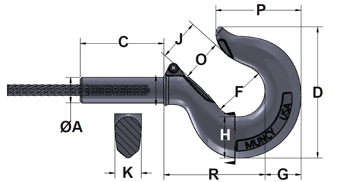 Swage Shank Hook